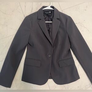 Forever 21 Gray Blazer Structured Suit Jacket